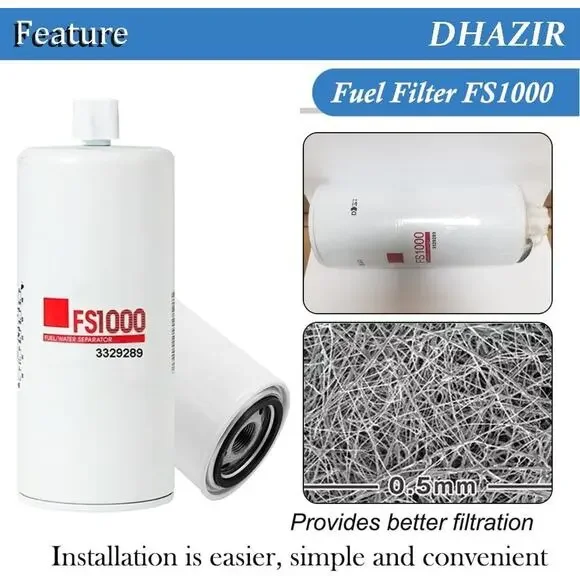 FS1000 Fuel Filter Water Separator Kit Compatible with Cummins Diesel Engine Fre - Picture 6 of 6